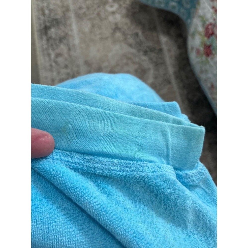 Quacker Factory 3X Terry Cloth Lounge Set Blue Daisy American Flag 4th of July - Picture 11 of 13